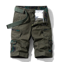 Cargar imagen en el visor de la galería, Pantalones cortos Cargo tácticos de camuflaje para hombre