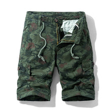 Cargar imagen en el visor de la galería, Pantalones cortos Cargo tácticos de camuflaje para hombre