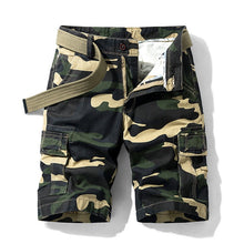 Cargar imagen en el visor de la galería, Pantalones cortos Cargo tácticos de camuflaje para hombre