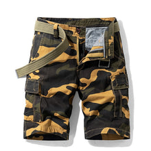 Cargar imagen en el visor de la galería, Pantalones cortos Cargo tácticos de camuflaje para hombre