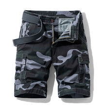 Cargar imagen en el visor de la galería, Pantalones cortos Cargo tácticos de camuflaje para hombre