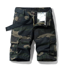 Cargar imagen en el visor de la galería, Pantalones cortos Cargo tácticos de camuflaje para hombre
