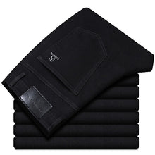 Charger l&#39;image dans la galerie, 2021 Spring New Men&#39;s Classic Blue Black Slim-fit Jeans Business Cotton Elastic Regular Fit Denim Pants Male Brand Trousers