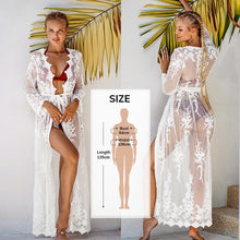 Cargar imagen en el visor de la galería, CUPSHE blanco Crochet Bikini cubrir con flecos Trim mujeres Sexy Hollow túnica playa vestido 2021 verano traje de baño ropa de playa