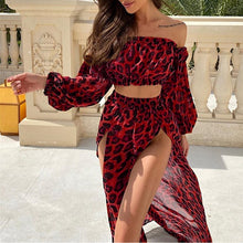 Load image into Gallery viewer, OMKAGI Cover Ups Beach Dress Bikini Solid Sexy Mech Bathing Suit Two Pieces Dress Robe Pareo Swimsuit Cover Ups Beach Tunic