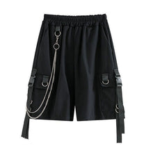 Cargar imagen en el visor de la galería, 2021 pantalones cortos sólidos para hombre, pantalones cortos de playa de verano para hombre, cintas negras, ropa informal estilo Hip Hop, ropa deportiva informal para hombre, pantalones cortos para hombre