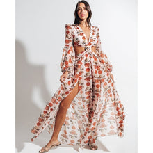 Cargar imagen en el visor de la galería, Vestido de playa 2021, Bikini tipo pareo, traje de baño estampado, Kimono para mujer, túnica de talla grande, traje de baño Sexy de manga larga, pareos