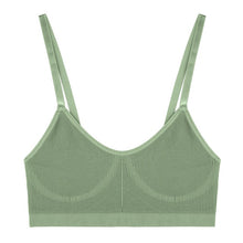 Charger l&#39;image dans la galerie, FINETOO Seamless Women Top Panties Set Cotton Tops Low Waist G-String Underwear Set Soft Active Wear Lingerie Fitness Crop Top