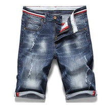 Charger l&#39;image dans la galerie, Summer New Men&#39;s Stretch Short Jeans Fashion Casual Slim Fit High Quality Elastic Denim Shorts Male Brand Clothes