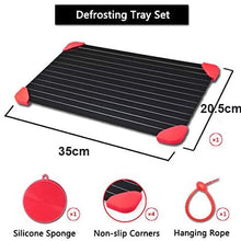 Load image into Gallery viewer, Aluminium Fast Defrosting Tray Frozen Meat Thawing Fresh Healthy Rapid Defrost Plate