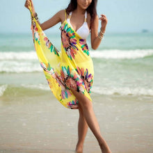 Charger l&#39;image dans la galerie, 2021 Women Sexy Beach Cover Up Wavy Stripe Loose Dress Backless Stripe Party Club Beach Dress Plus Size With Tassel