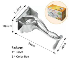 Charger l&#39;image dans la galerie, Manual Juice Squeezer Aluminum Alloy Hand Pressure Juicer Pomegranate Orange Lemon Sugar Cane Juice Kitchen Fruit Tool