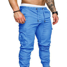 Charger l&#39;image dans la galerie, New Casual Joggers Pants Cargo Solid Color Men Cotton Elastic Long Trousers Military 2021 Pants Men Leggings