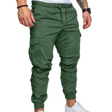 Charger l&#39;image dans la galerie, New Casual Joggers Pants Cargo Solid Color Men Cotton Elastic Long Trousers Military 2021 Pants Men Leggings