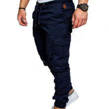 Charger l&#39;image dans la galerie, New Casual Joggers Pants Cargo Solid Color Men Cotton Elastic Long Trousers Military 2021 Pants Men Leggings