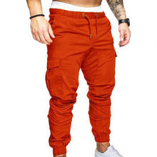 Charger l&#39;image dans la galerie, New Casual Joggers Pants Cargo Solid Color Men Cotton Elastic Long Trousers Military 2021 Pants Men Leggings