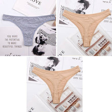 Load image into Gallery viewer, Hot Silk Sexy Women Thongs g string Seamless Panties Female Underwear Tanga Panties Low-Rise Lingerie Panty Intimates 3pcs ac125