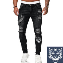 Charger l&#39;image dans la galerie, Jeans Men Ripped Skinny Jeans Blue Pencil Pants Motorcycle Party Casual Trousers Street Clothing 2020 Denim Man Clothin