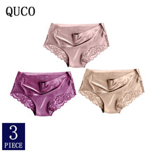 Charger l&#39;image dans la galerie, 3pcs/lot QUCO Brand sexy Women Underwear High Quality Women Panties Seamless Calvin Underwear Solid  Lingerie underwear women