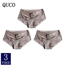 Charger l&#39;image dans la galerie, 3pcs/lot QUCO Brand sexy Women Underwear High Quality Women Panties Seamless Calvin Underwear Solid  Lingerie underwear women