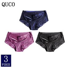 Charger l&#39;image dans la galerie, 3pcs/lot QUCO Brand sexy Women Underwear High Quality Women Panties Seamless Calvin Underwear Solid  Lingerie underwear women