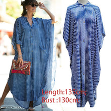 Charger l&#39;image dans la galerie, Cover-ups 2021 Kaftan Beach Print SnakeSkin Swimsuit cover up Kimono Plage Beach Robe Femme Long Dress Sarong Dress Beachwear