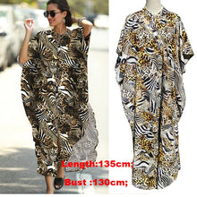 Charger l&#39;image dans la galerie, Cover-ups 2021 Kaftan Beach Print SnakeSkin Swimsuit cover up Kimono Plage Beach Robe Femme Long Dress Sarong Dress Beachwear
