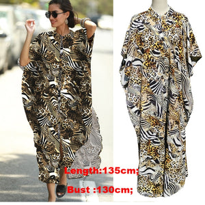 Cover-ups 2021 Kaftan Beach Print SnakeSkin Swimsuit cover up Kimono Plage Beach Robe Femme Long Dress Sarong Dress Beachwear