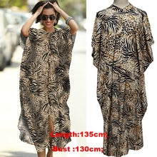 Charger l&#39;image dans la galerie, Cover-ups 2021 Kaftan Beach Print SnakeSkin Swimsuit cover up Kimono Plage Beach Robe Femme Long Dress Sarong Dress Beachwear