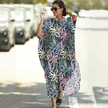 Charger l&#39;image dans la galerie, Cover-ups 2021 Kaftan Beach Print SnakeSkin Swimsuit cover up Kimono Plage Beach Robe Femme Long Dress Sarong Dress Beachwear