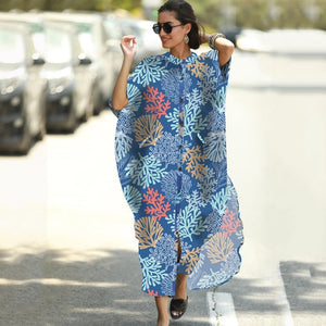 Cover-ups 2021 Kaftan Beach Print SnakeSkin Swimsuit cover up Kimono Plage Beach Robe Femme Long Dress Sarong Dress Beachwear