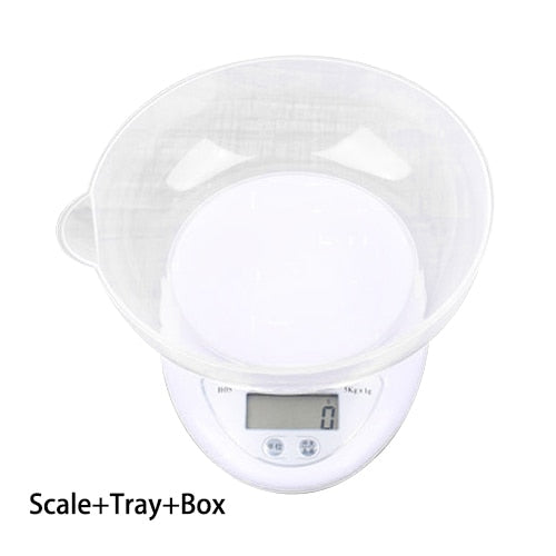 Báscula de cocina de 5KG/1G, báscula de pesaje para dieta de alimentos, báscula Postal de medición, báscula electrónica LCD adecuada para la cocina del hogar