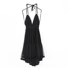 Cargar imagen en el visor de la galería, Vestido bohemio liso sin tirantes de verano para mujer, minivestidos sexis con espalda descubierta para niñas, vestido bohemio de talla grande para playa y maternidad