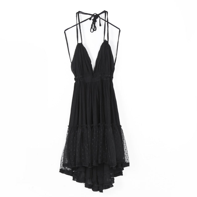 Vestido bohemio liso sin tirantes de verano para mujer, minivestidos sexis con espalda descubierta para niñas, vestido bohemio de talla grande para playa y maternidad