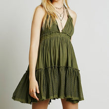 Cargar imagen en el visor de la galería, Vestido bohemio liso sin tirantes de verano para mujer, minivestidos sexis con espalda descubierta para niñas, vestido bohemio de talla grande para playa y maternidad