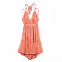 Cargar imagen en el visor de la galería, Vestido bohemio liso sin tirantes de verano para mujer, minivestidos sexis con espalda descubierta para niñas, vestido bohemio de talla grande para playa y maternidad