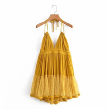 Cargar imagen en el visor de la galería, Vestido bohemio liso sin tirantes de verano para mujer, minivestidos sexis con espalda descubierta para niñas, vestido bohemio de talla grande para playa y maternidad