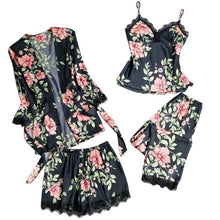 Load image into Gallery viewer, Long sleeve Womens Pajamas Sexy Lace Lingerie Nightwear Underwear Sleepwear 3PC Suit Pajama Sets For Women Pijama Mujer