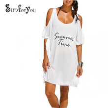 Load image into Gallery viewer, New Print Summer Beach Cover up Tunic  Bikini Cover Up Pareos for Women Bathing Suit Coverups Beach cardigan Beachwear