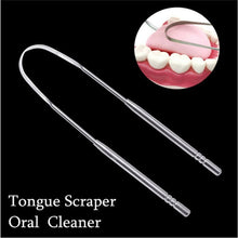 Charger l&#39;image dans la galerie, Stainless Steel Tongue Scraper Cleaner Fresh Breath Cleaning Coated Tongue Toothbrush Dental Oral Hygiene Care Tools