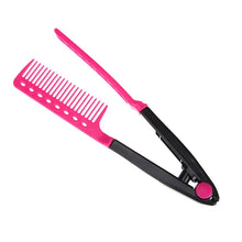 Load image into Gallery viewer, V Type Fashion  Hair Comb Hair Straightener Combs DIY Salon Haircut Hairdressing Styling Tool Barber Anti-static Combs Brush