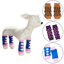 Charger l&#39;image dans la galerie, Leg Warmers 4Pcs/Set Winter Pet Dog Leg Socks Zebra Leopard Dots Print Non-slip Leg Warmers