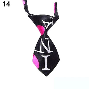 Pure Colors Fashion Adjustable Dog Cat Pet Collar Adorable Grooming Accessories Necktie Gift Dog Collar Bow Tie