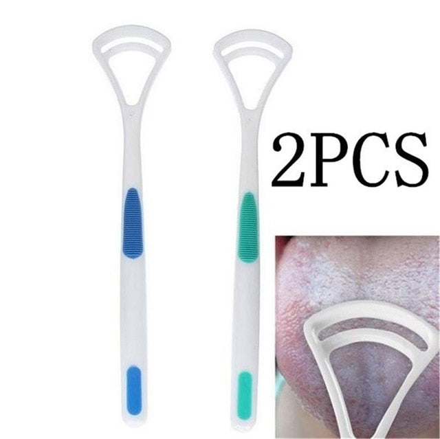 Stainless Steel Tongue Scraper Cleaner Fresh Breath Cleaning Coated Tongue Toothbrush Dental Oral Hygiene Care Tools