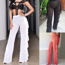 Load image into Gallery viewer, Sexy Women Bikini Cover Up Mesh Sheer See Through Plus Size Swimwear Bathing Pants Trousers Swimsuit Beachwear Swimming Suit