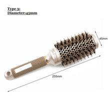 Cargar imagen en el visor de la galería, 2019 Cerámica Aluminio Profesional Enredo Peine para el cabello Cepillo para el cabello Peines de peluquería redondos para salón Peluquería Herramienta de estilismo