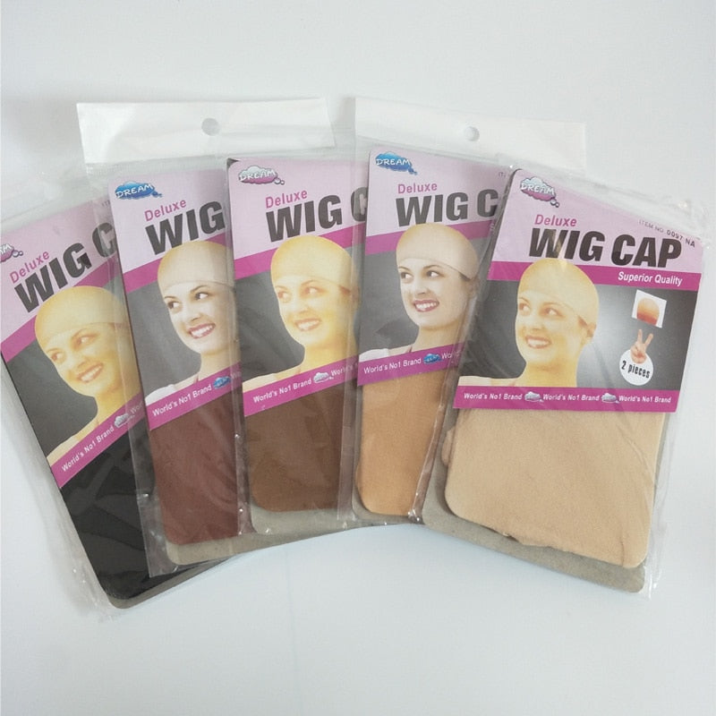36PCS (18Packs) NEW Deluxe Dream Beige Wig Cap 2PCS/Pack Stretchable Elastic Hair Net Snood Wig Cap Hairnet Hair Mesh