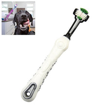 Cargar imagen en el visor de la galería, Cepillo de dientes para perros de tres cabezas, cuidado de los dientes para perros, suministros de limpieza para perros y gatos, accesorios de limpieza para mascotas