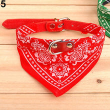 Load image into Gallery viewer, Fashion Adjustable Pet Dog Cat Bandana Scarf Collar Leather Printed Neckerchief Pet Ties Pet Supplies For Chihuahua Puppy Pet
