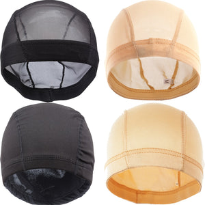 AliLeader Mesh Weave Cap Black Beige Blonde Breathable Stretch Spandex Dome Wig Caps for Making Wigs S M L